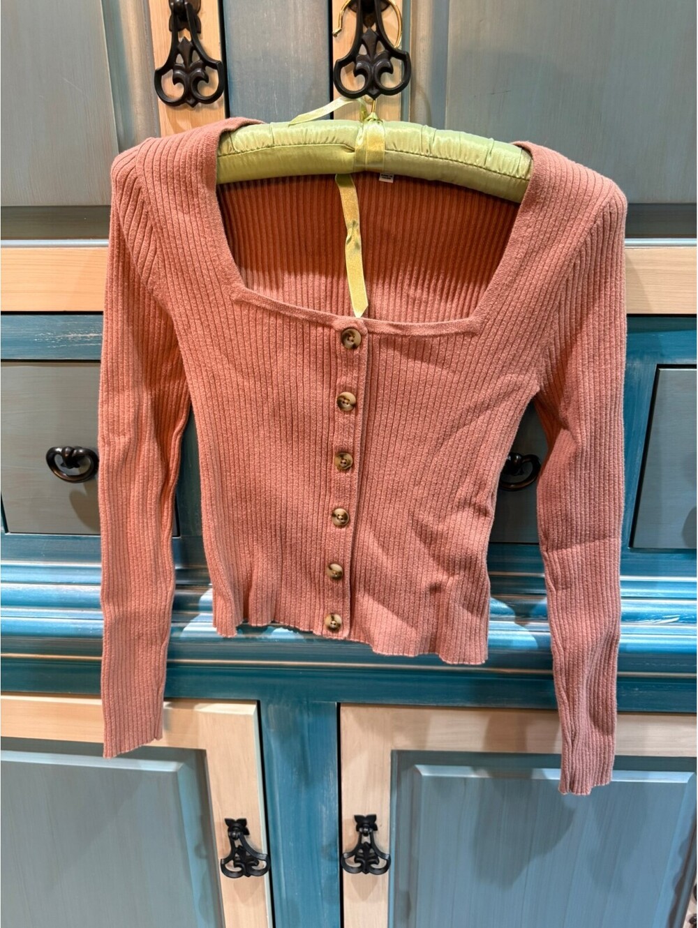 Madewell Pink Ribbed Button-Up Cardigan Sweater Size Small